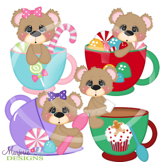 Charlie & Jojo Christmas Tea SVG Cutting Files Includes Clipart - Click Image to Close